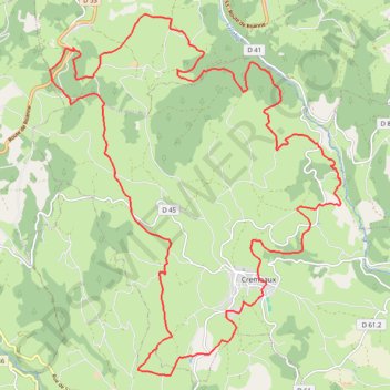 Itinéraire La boucle des croix - Crémeaux, distance, dénivelé, altitude, carte, profil, trace GPS