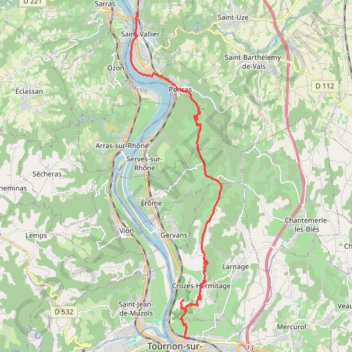 Itinéraire lys tain (1)-2, distance, dénivelé, altitude, carte, profil, trace GPS