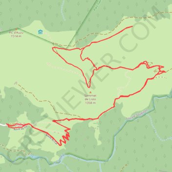Itinéraire Raquettes Turon de Luzé, distance, dénivelé, altitude, carte, profil, trace GPS