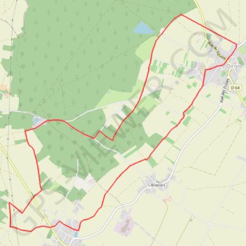 Itinéraire Boucle sud-Ouest d'Oiron via Taizé, distance, dénivelé, altitude, carte, profil, trace GPS