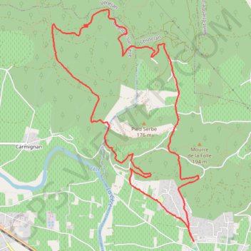 Itinéraire Cusclan -Pradinel, distance, dénivelé, altitude, carte, profil, trace GPS