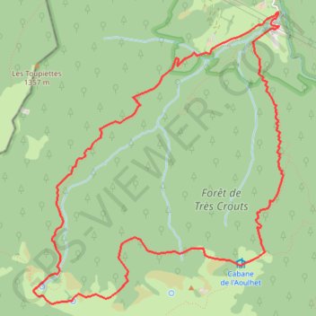Itinéraire Boucle d'Aoulhet, distance, dénivelé, altitude, carte, profil, trace GPS