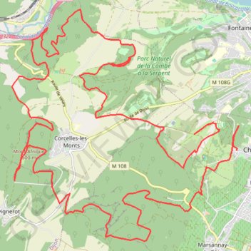 Itinéraire Le brevet du randonneur de Chenove, distance, dénivelé, altitude, carte, profil, trace GPS