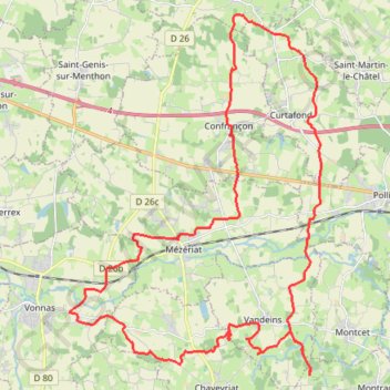 Itinéraire Montracol, distance, dénivelé, altitude, carte, profil, trace GPS