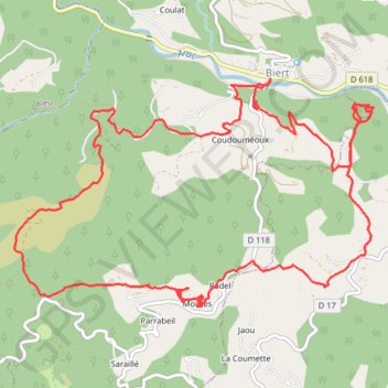 Itinéraire Boucle randonnee moures, distance, dénivelé, altitude, carte, profil, trace GPS