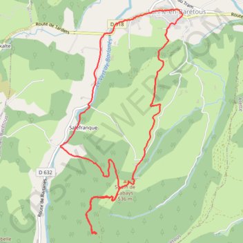 Itinéraire Palombières d'Ayduc, distance, dénivelé, altitude, carte, profil, trace GPS