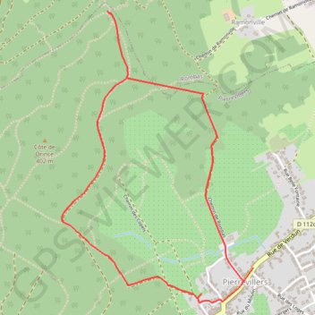 Itinéraire Dur-dur pierrevillers, distance, dénivelé, altitude, carte, profil, trace GPS