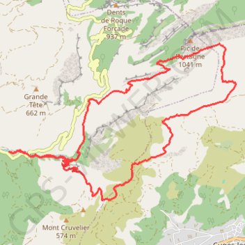 Itinéraire Pic de bertagne gémenos, distance, dénivelé, altitude, carte, profil, trace GPS