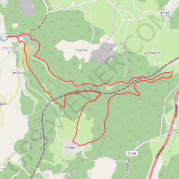 Itinéraire Le Soulier Perte de la Couze, distance, dénivelé, altitude, carte, profil, trace GPS