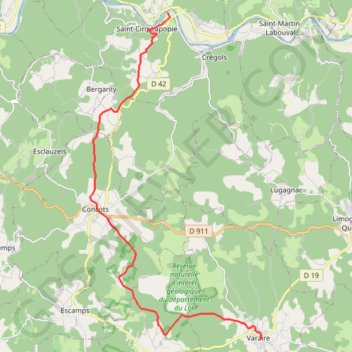 Itinéraire De Saint-Cirq-Lapopie à Varaire, distance, dénivelé, altitude, carte, profil, trace GPS