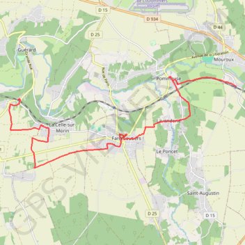 Itinéraire Faremoutiers, distance, dénivelé, altitude, carte, profil, trace GPS