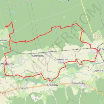 Itinéraire Les Baraques du 14 depuis la Saline Royale d'Arc-et-Senans, distance, dénivelé, altitude, carte, profil, trace GPS
