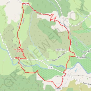 Itinéraire La Lieude - Malavieille, distance, dénivelé, altitude, carte, profil, trace GPS