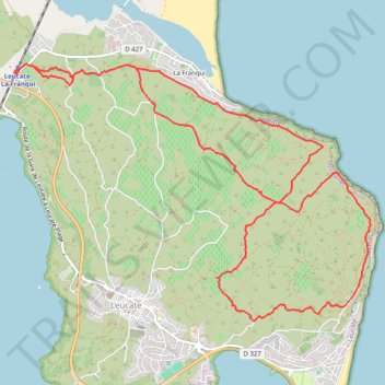 Itinéraire leucate_2026_atlep, distance, dénivelé, altitude, carte, profil, trace GPS