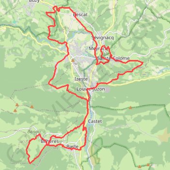 Itinéraire 22em-randonnee-vtt-du-haut-bearn, distance, dénivelé, altitude, carte, profil, trace GPS