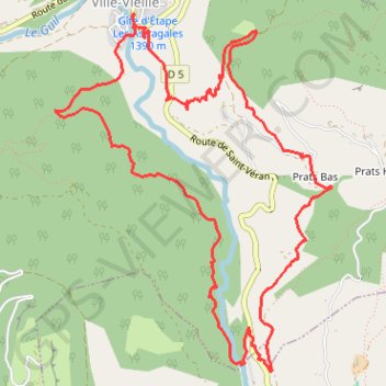 Itinéraire La Demoiselle Coiffée au-dessus de Ville Vieille, distance, dénivelé, altitude, carte, profil, trace GPS