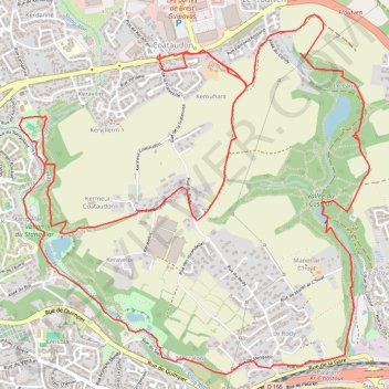 Itinéraire Cotaudon - Brest, distance, dénivelé, altitude, carte, profil, trace GPS