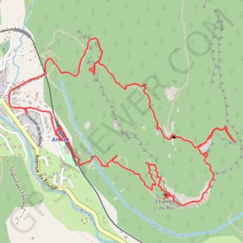 Itinéraire Rando grès d'Annot, distance, dénivelé, altitude, carte, profil, trace GPS