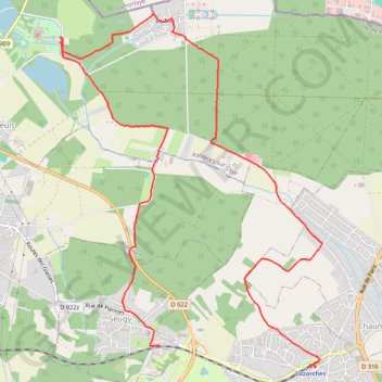 Itinéraire L'Abbaye de Royaumont, distance, dénivelé, altitude, carte, profil, trace GPS