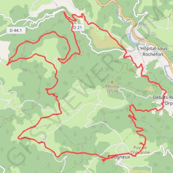 Itinéraire Randonnée Des Chataignes Palogneux, distance, dénivelé, altitude, carte, profil, trace GPS