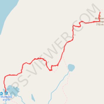 Itinéraire LOF_VAR_04_Munkebu - Munkan, distance, dénivelé, altitude, carte, profil, trace GPS