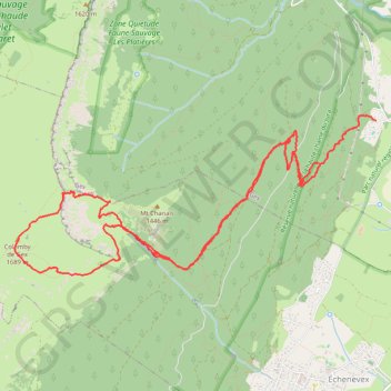 Itinéraire Le colomby de Gex par le Pas de l'échine, distance, dénivelé, altitude, carte, profil, trace GPS