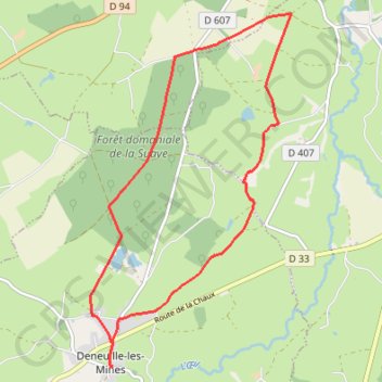 Itinéraire Deneuille les Mines Deneuille les Mines GB, distance, dénivelé, altitude, carte, profil, trace GPS