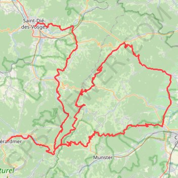 Itinéraire Saint-Dié-des-Vosges à Gérardmer, distance, dénivelé, altitude, carte, profil, trace GPS