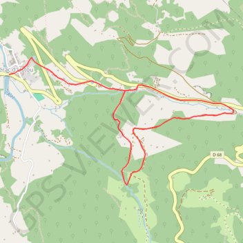 Itinéraire Sérac Termis, distance, dénivelé, altitude, carte, profil, trace GPS