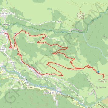 Itinéraire _Montagne-Verte-en-boucle-depuis-Beost-30-05-2012, distance, dénivelé, altitude, carte, profil, trace GPS