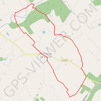 Itinéraire La balade de la Forêt - Montignac-de-Lauzun, distance, dénivelé, altitude, carte, profil, trace GPS