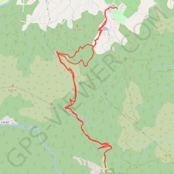 Itinéraire Du Château de Valmy à la Tour de la Massane, distance, dénivelé, altitude, carte, profil, trace GPS
