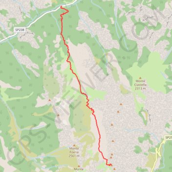 Itinéraire Punta Vallone Binec, distance, dénivelé, altitude, carte, profil, trace GPS