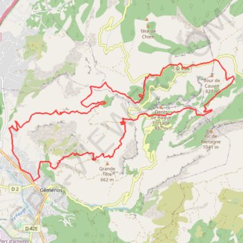 Itinéraire Gémenos - Col du Cros, distance, dénivelé, altitude, carte, profil, trace GPS