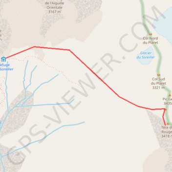 Itinéraire Tête du Rouget, distance, dénivelé, altitude, carte, profil, trace GPS