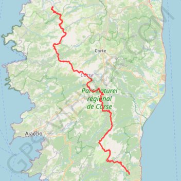 Itinéraire GR20® : à travers la montagne corse, distance, dénivelé, altitude, carte, profil, trace GPS