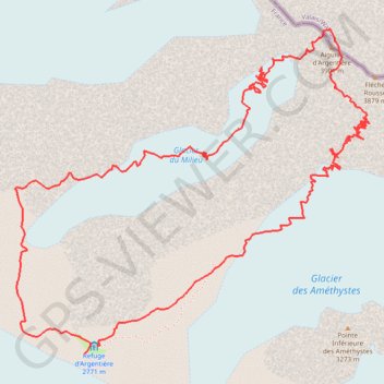 Itinéraire Aiguille d'Argentière, distance, dénivelé, altitude, carte, profil, trace GPS
