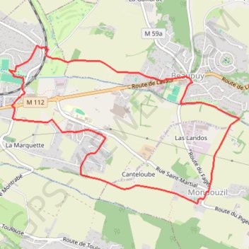Itinéraire Randonnée des écoles - Montrabé, distance, dénivelé, altitude, carte, profil, trace GPS