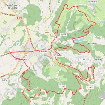 Itinéraire Randonnée sur le plateau de Crémieu, distance, dénivelé, altitude, carte, profil, trace GPS