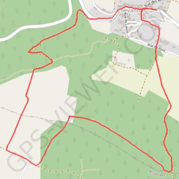 Itinéraire Chevannes sud 2, distance, dénivelé, altitude, carte, profil, trace GPS