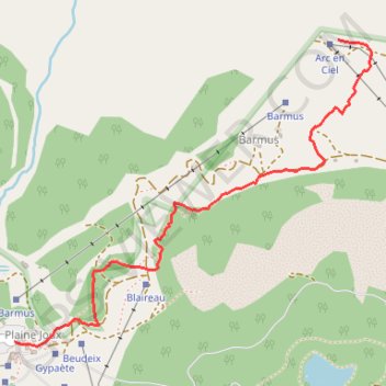 Itinéraire Les lapins, distance, dénivelé, altitude, carte, profil, trace GPS