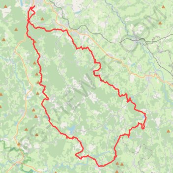 Itinéraire Guéret - Saint-Georges La Pouge - Masgot - Guéret, distance, dénivelé, altitude, carte, profil, trace GPS