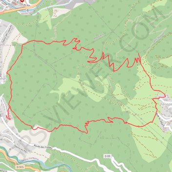 Itinéraire SalinsCroixFeissons, distance, dénivelé, altitude, carte, profil, trace GPS