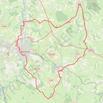 Itinéraire VAUX-COSNE-BEZENET-RONNET-VILLEBRET-20459498, distance, dénivelé, altitude, carte, profil, trace GPS
