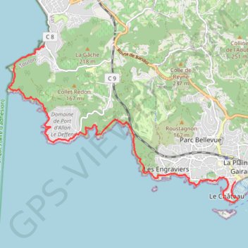 Itinéraire De Bandol à Saint-Cyr-sur-Mer, distance, dénivelé, altitude, carte, profil, trace GPS