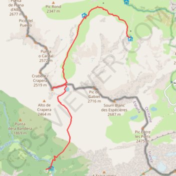 Itinéraire Refugio de Bujaruelo Cabane de Sausse-Dessus, distance, dénivelé, altitude, carte, profil, trace GPS
