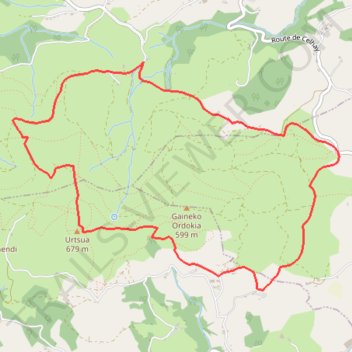 Itinéraire L'Ursuya en boucle depuis Hasparren, distance, dénivelé, altitude, carte, profil, trace GPS