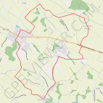 Itinéraire Running à Mauremont, distance, dénivelé, altitude, carte, profil, trace GPS