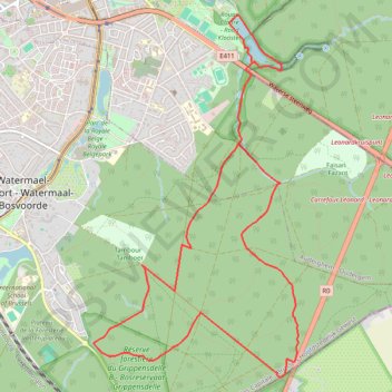 Itinéraire Auderghem, distance, dénivelé, altitude, carte, profil, trace GPS