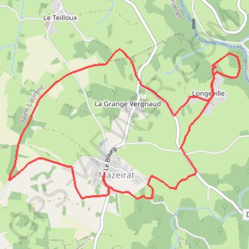 Itinéraire Sentier botanique mazeirat, distance, dénivelé, altitude, carte, profil, trace GPS